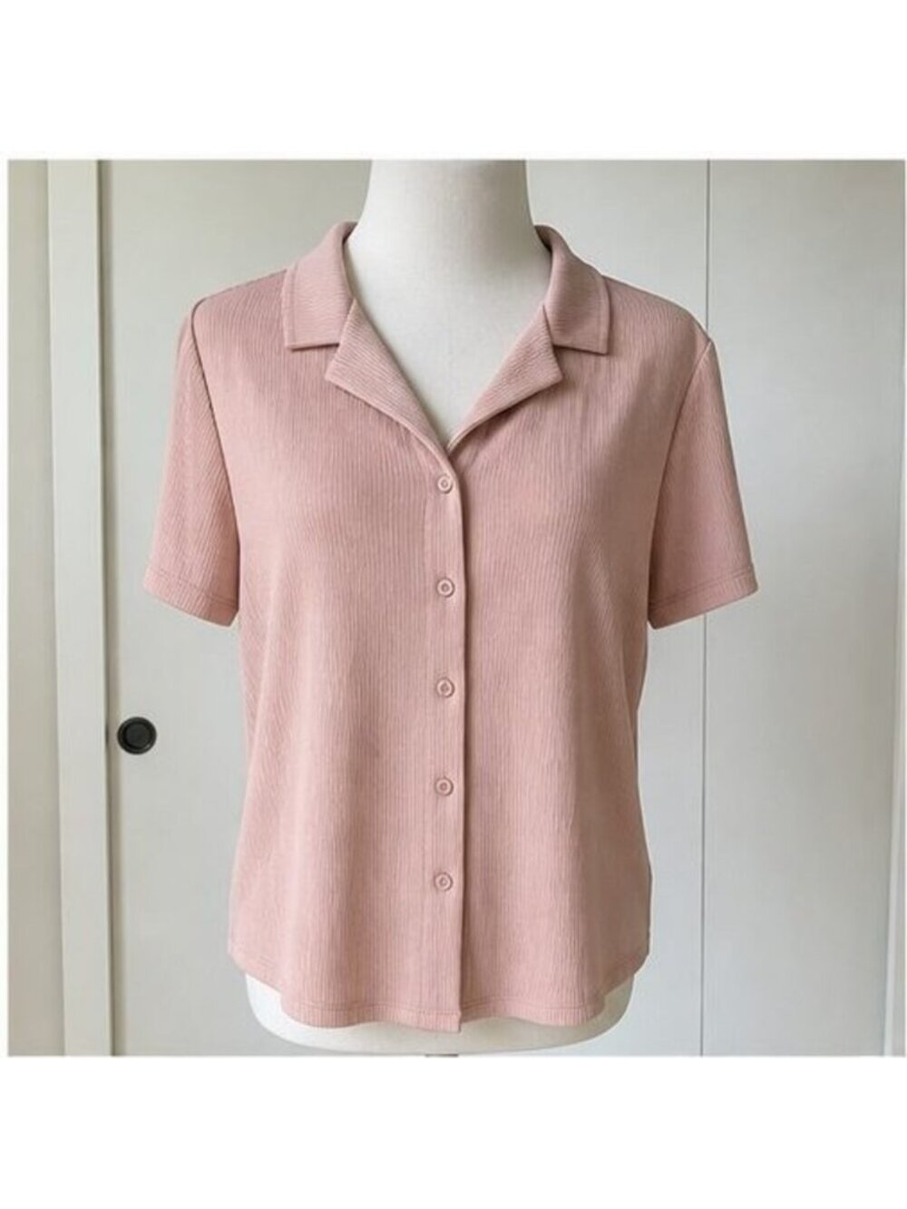 Blush Tie Neck Blouse